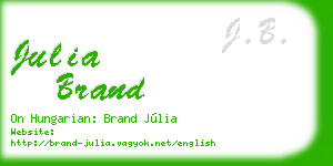 julia brand business card